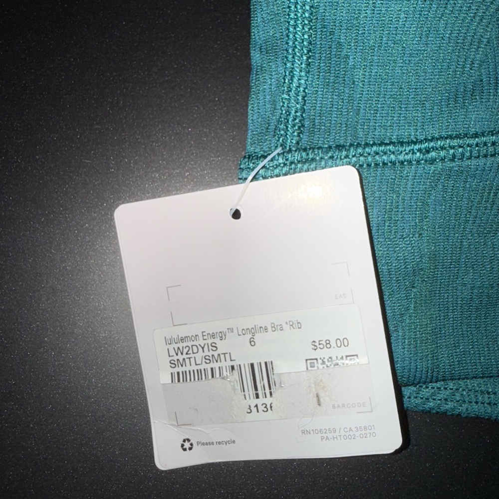 Lululemon Energy Longline Ribbed Bra *Medium Support, B–D Cups - Storm Teal - Picture 8 of 12